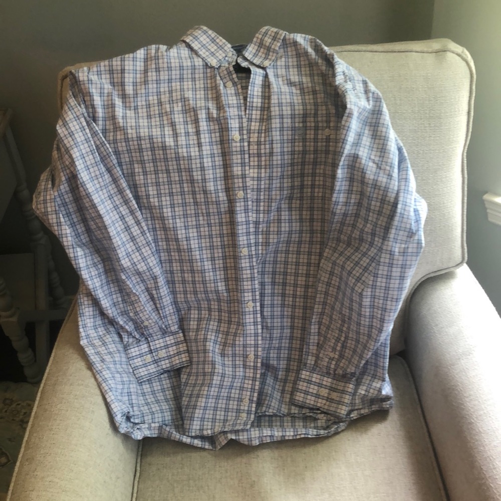 Wrangler George Strait Collection Blue Plaid Shirt 2XL